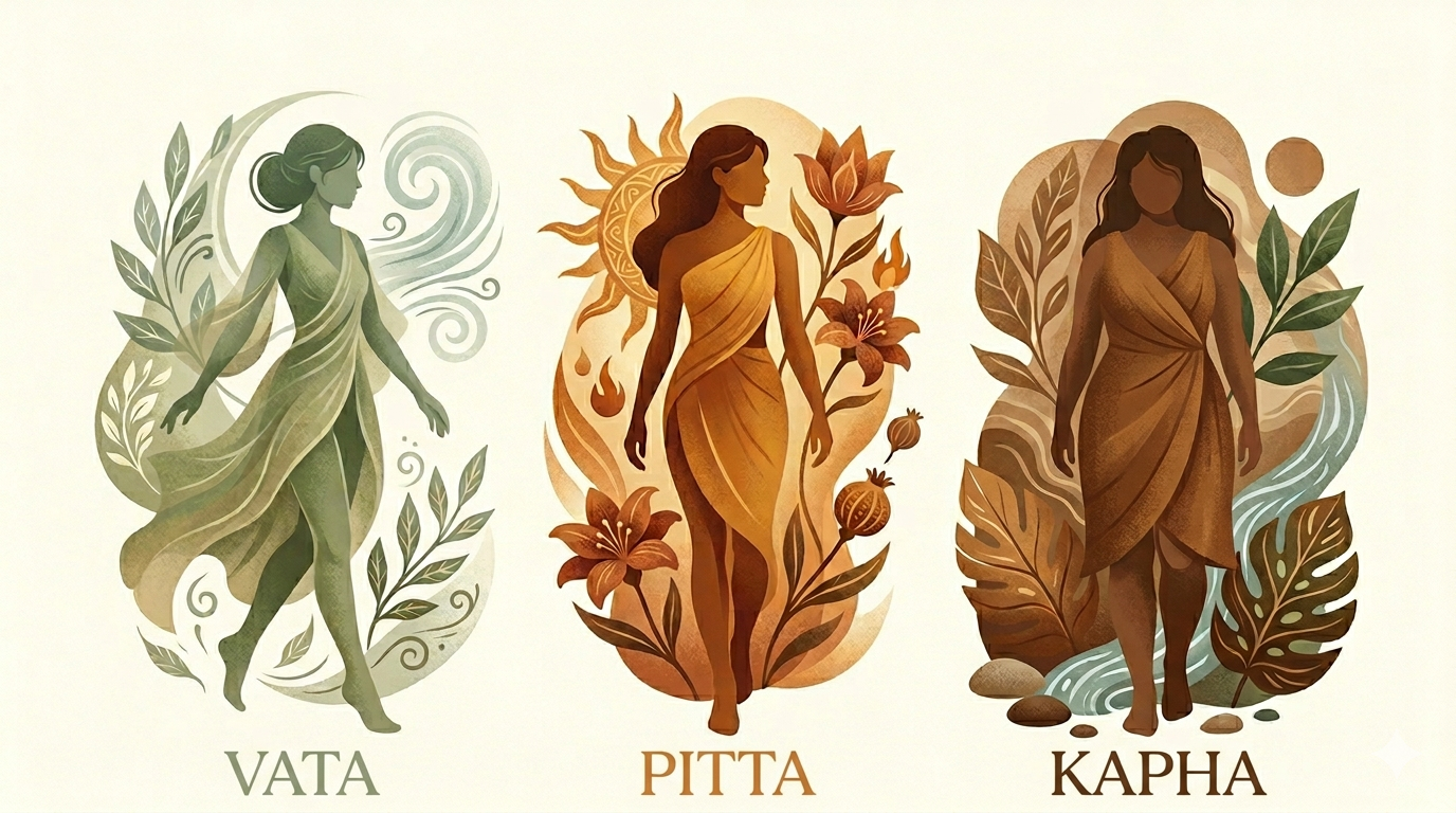 The 3 Body Types That Explain Everything, Vata, Pitta, and Kapha — why your body doesn't work like everyone else's (and why that's the point)
