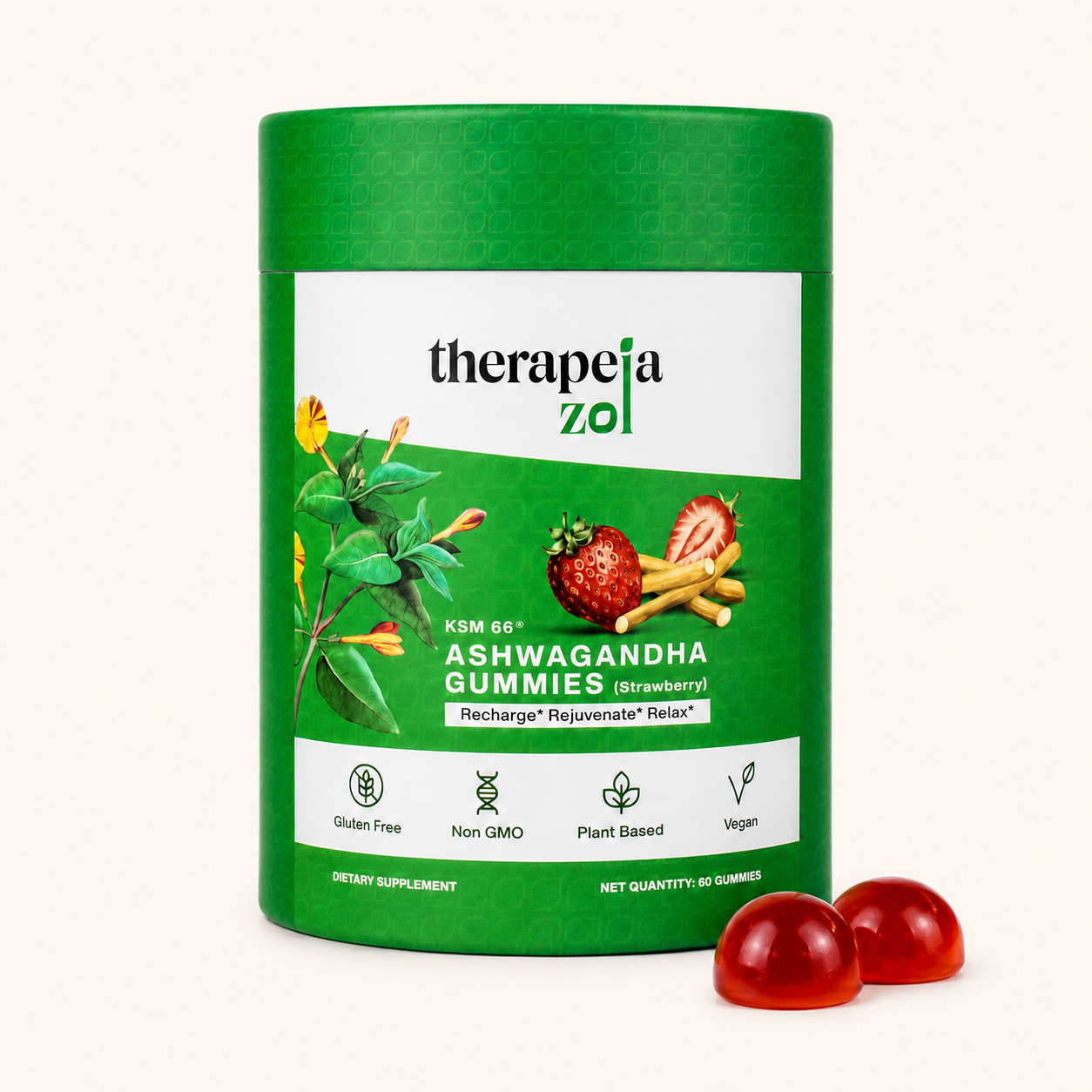 KSM-66® Ashwagandha Gummies (Strawberry)