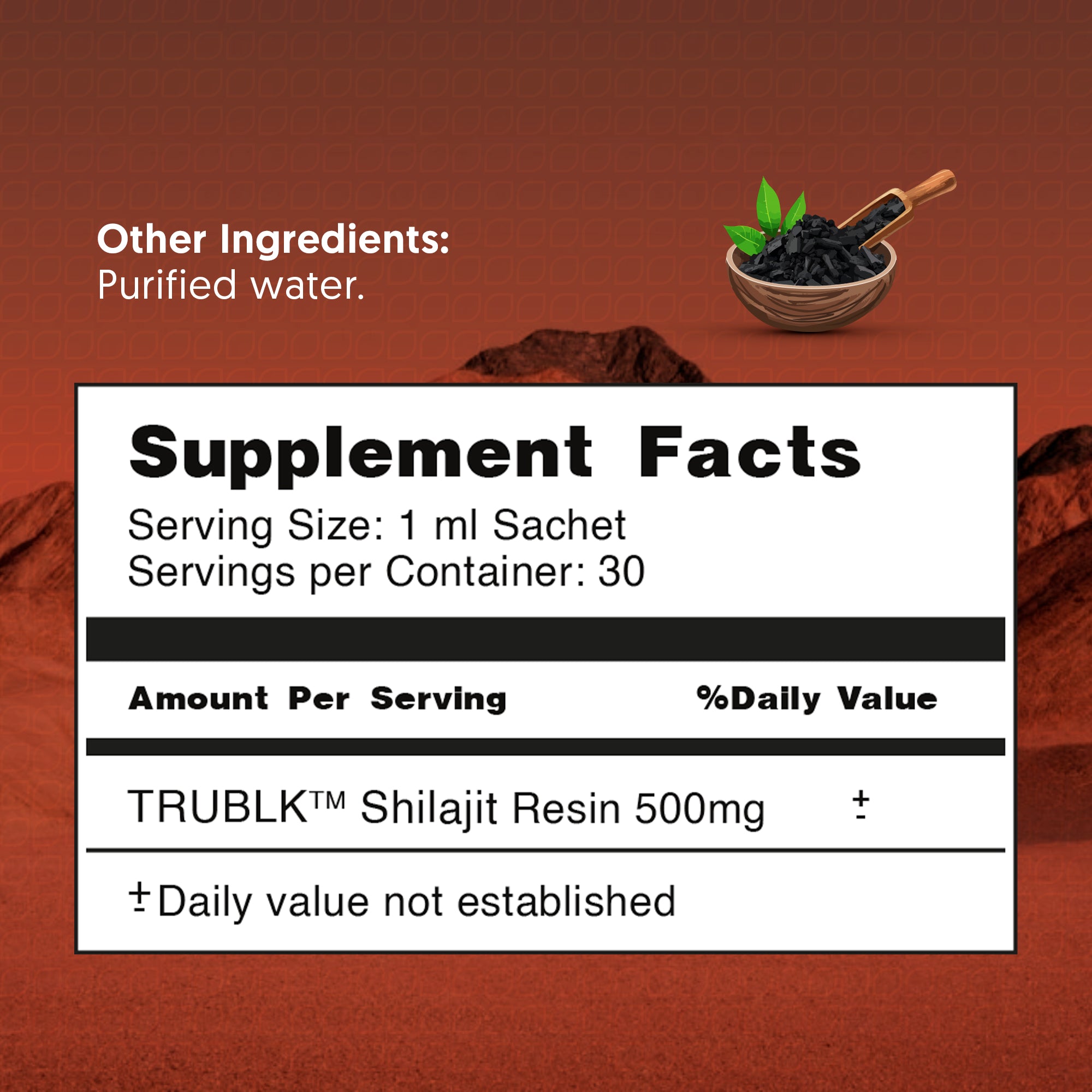 TRUBLK™ Shilajit Resin Single-use Snap Sachets