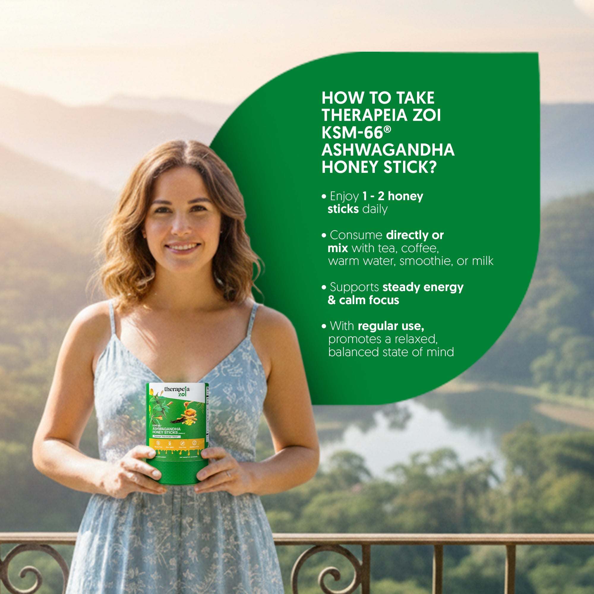 KSM-66® Ashwagandha Honey Sticks (Vanilla)