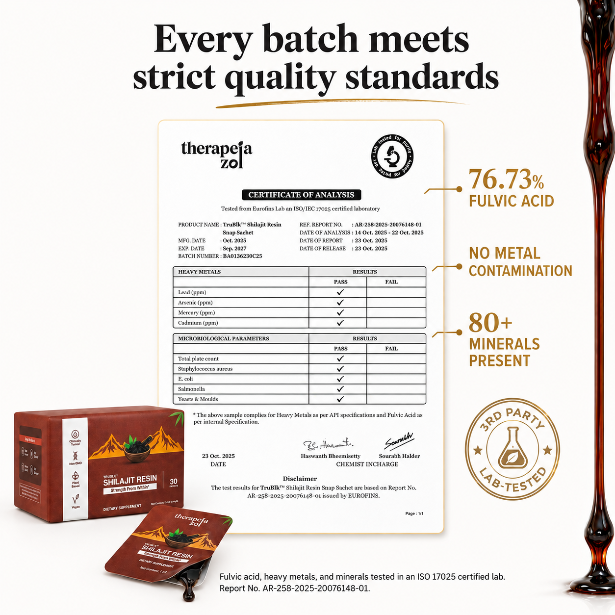 TRUBLK™ Shilajit Resin Single-use Snap Sachets