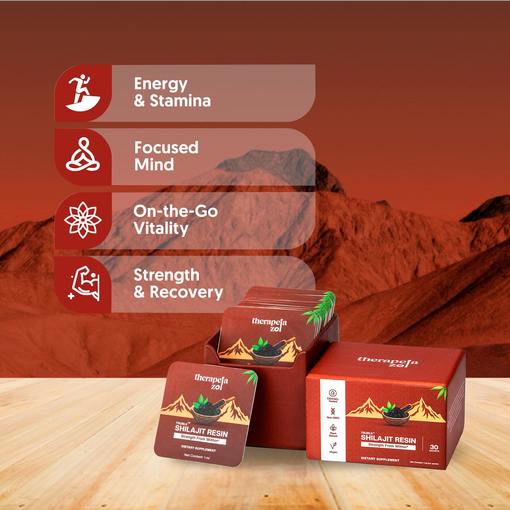 TRUBLK™ Shilajit Resin Single-use Snap Sachets