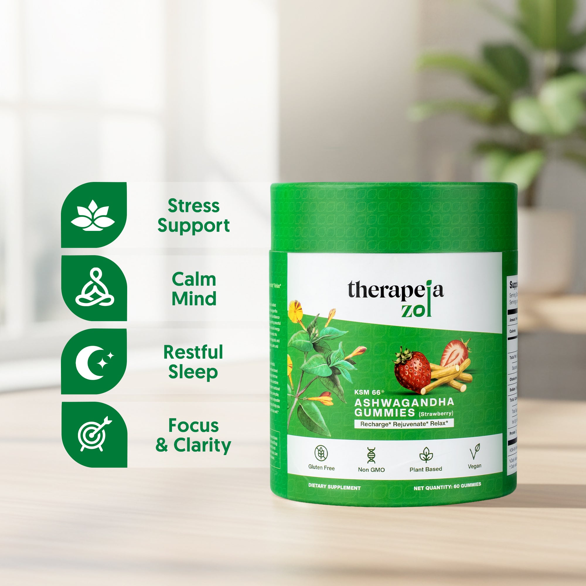 KSM-66® Ashwagandha Gummies (Strawberry)